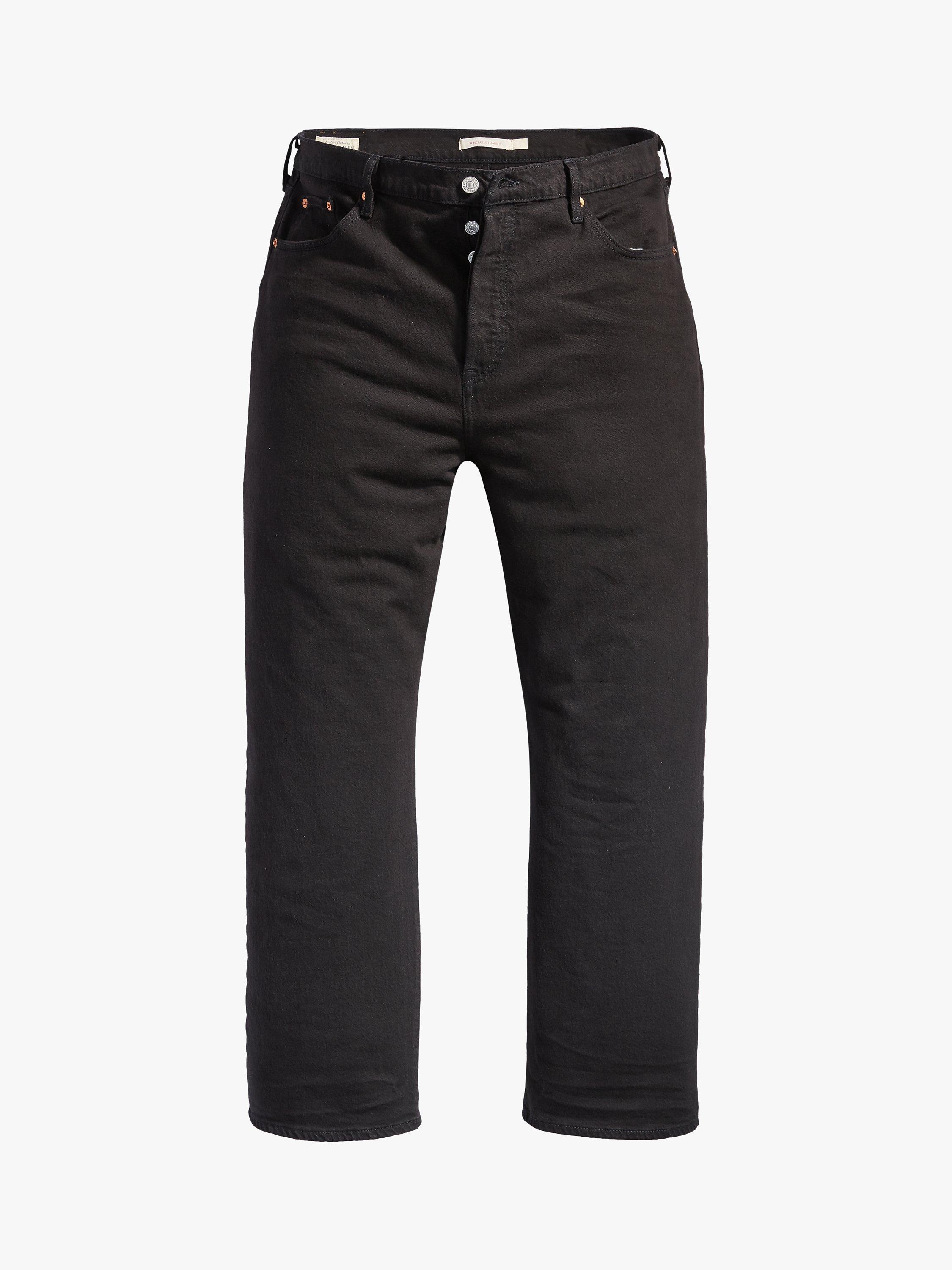 Levi s Plus Ribcage Straight Ankle Jeans Black
