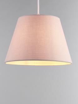 John Lewis Sophia Pure Linen Tapered Lampshade, Ash Rose