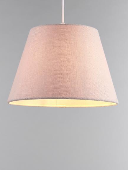 John Lewis Sophia Pure Linen Tapered Lampshade, Ash Rose