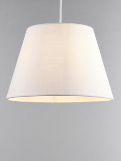 John Lewis Sophia Pure Linen Tapered Lampshade, Lily White