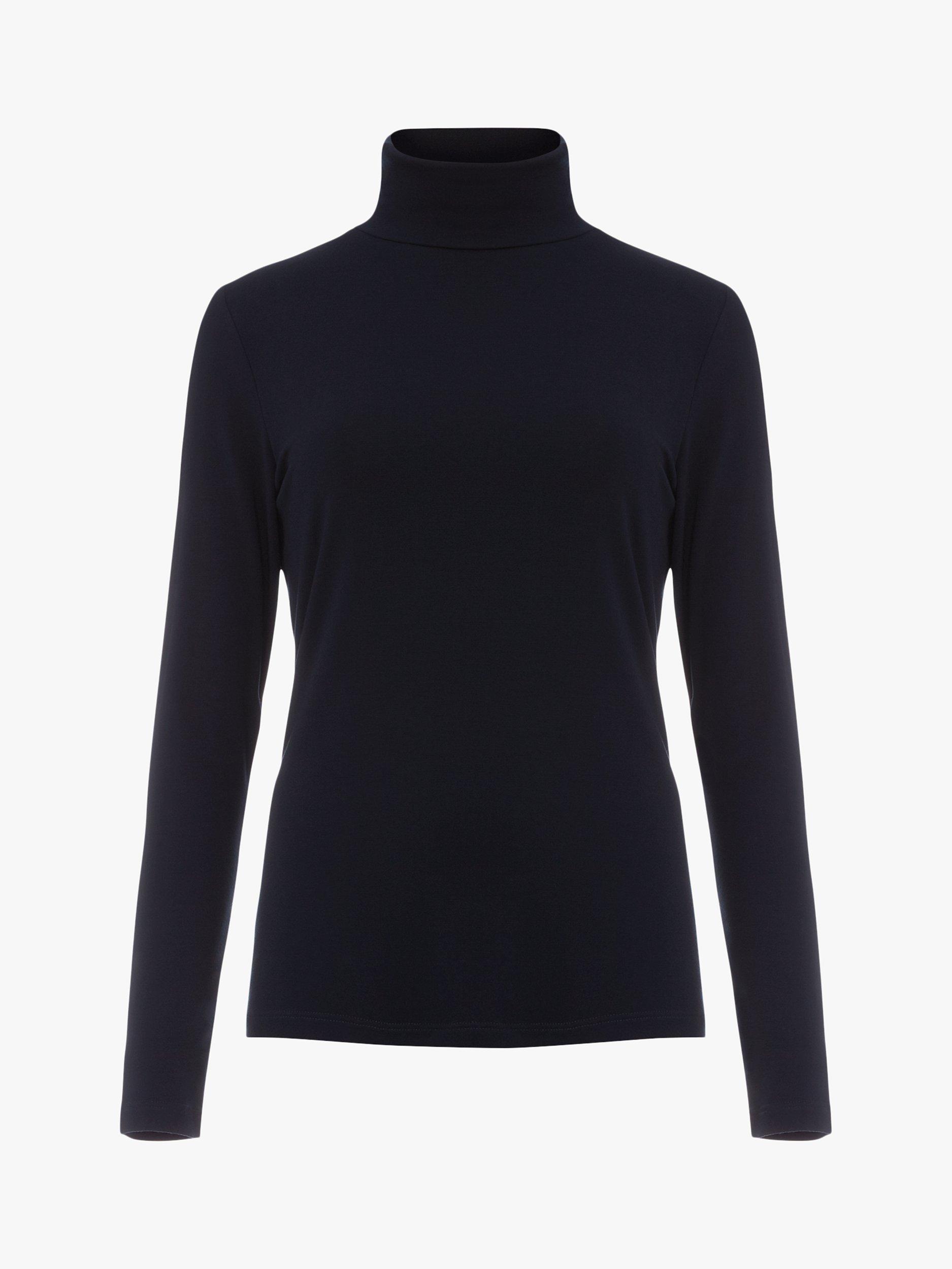 Hobbs Mischa Roll Neck Top, Navy