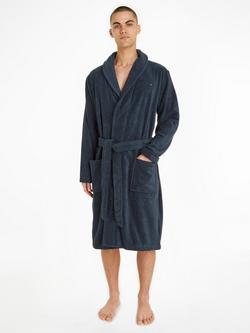 Tommy Hilfiger Pure Cotton Towelling Robe, Navy Blazer