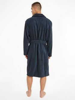 Tommy Hilfiger Pure Cotton Towelling Robe - view 2, Navy Blazer