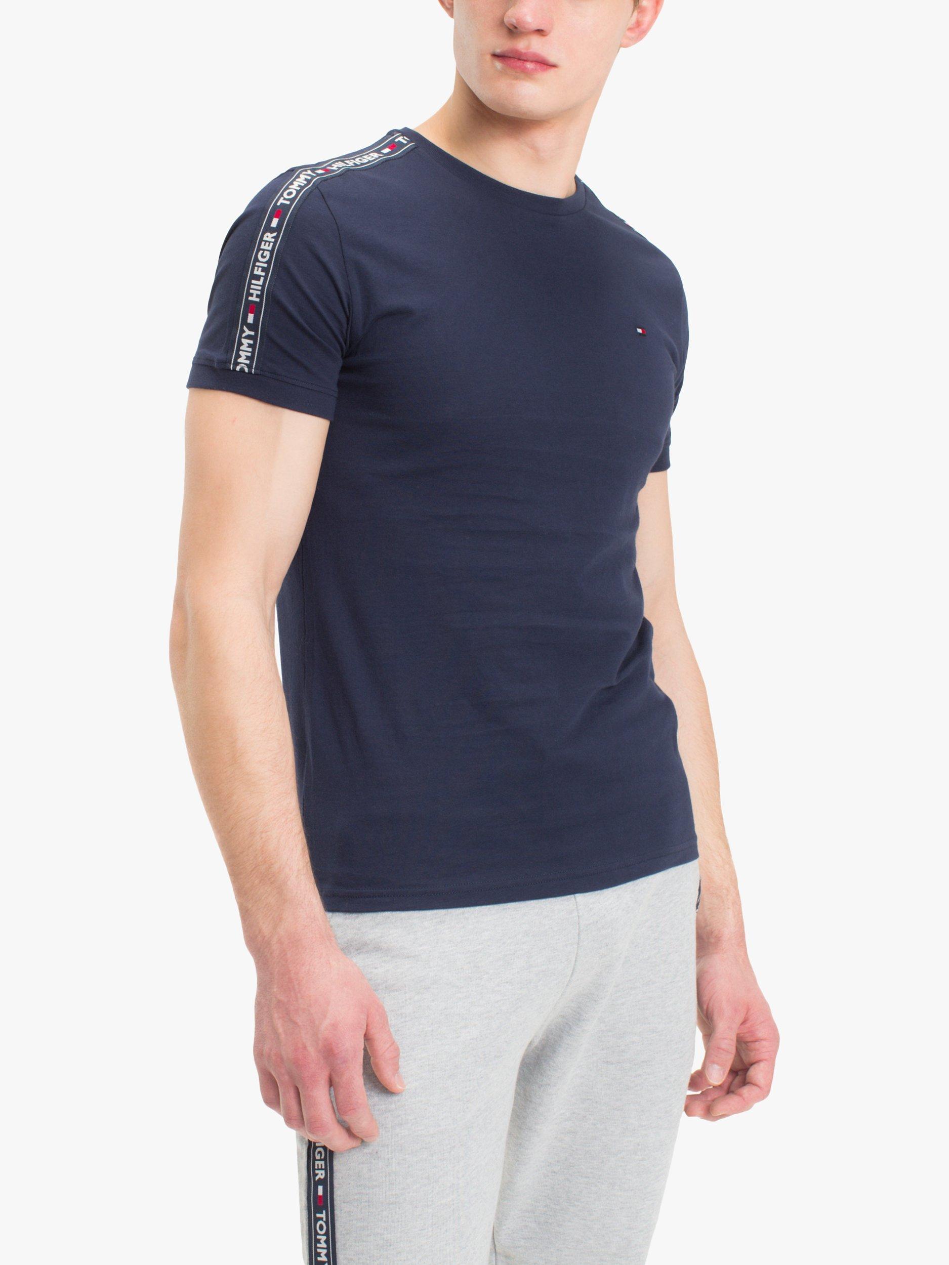 Tommy Hilfiger Logo Stripe Lounge Top, Navy