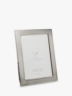 Elegance by Impressions Herringbone Photo Frame, Silver Plated, Silver Plated