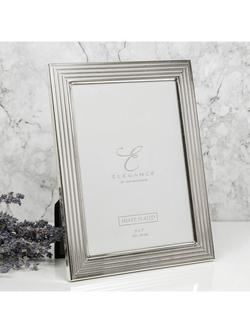 Elegance by Impressions Herringbone Photo Frame, Silver Plated - view 2, Silver Plated