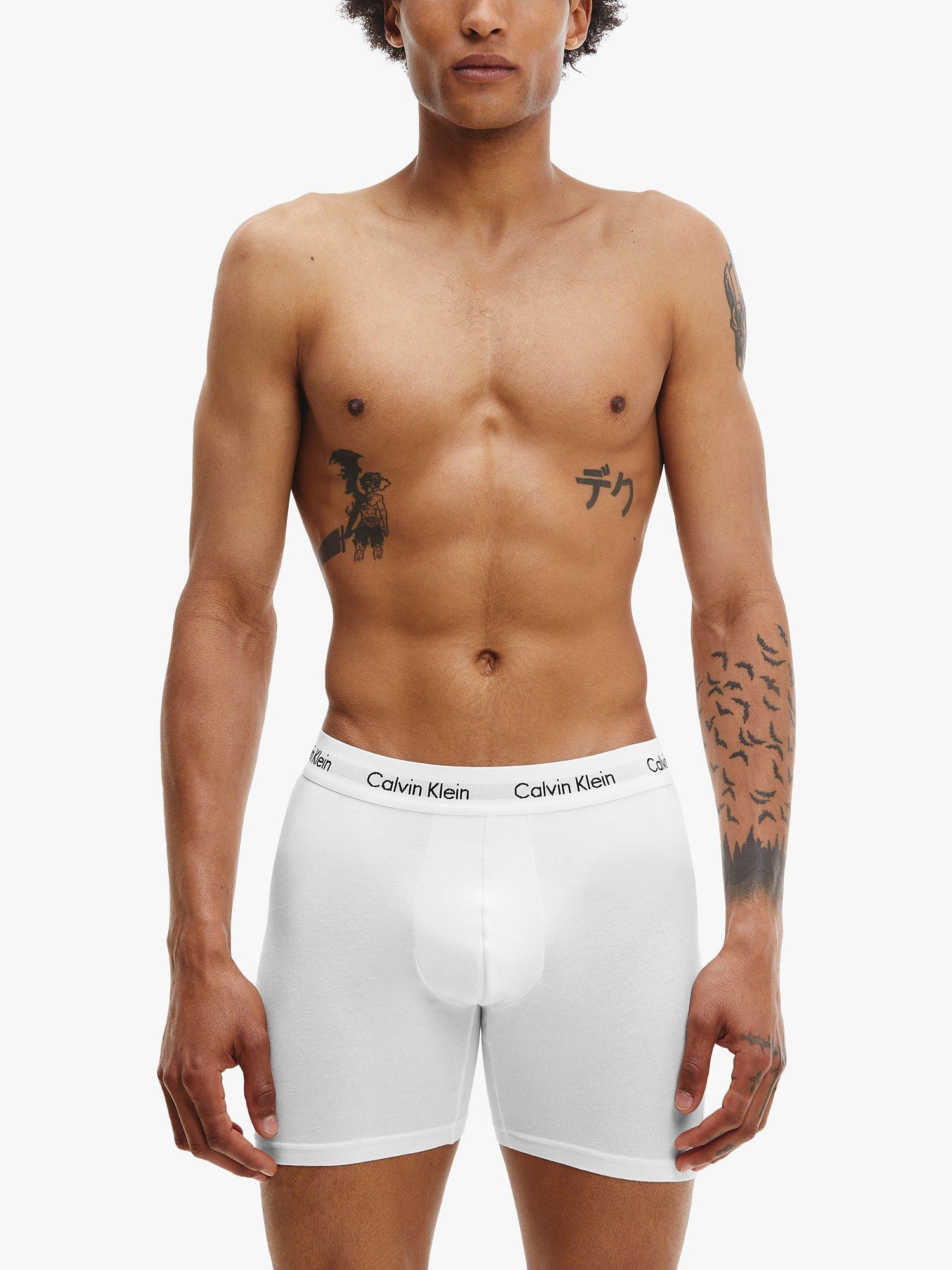 Calvin Klein Cotton Stretch Boxer Brief Pack of 3 Black White Grey