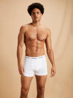 Calvin Klein Regular Cotton Stretch Trunks, Pack of 3 - view 2, White/Red/Blue