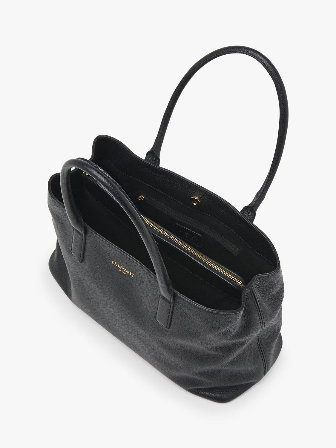 Product image 3 of 4, which shows L.K.Bennett Lilian Leather Tote Bag, Black