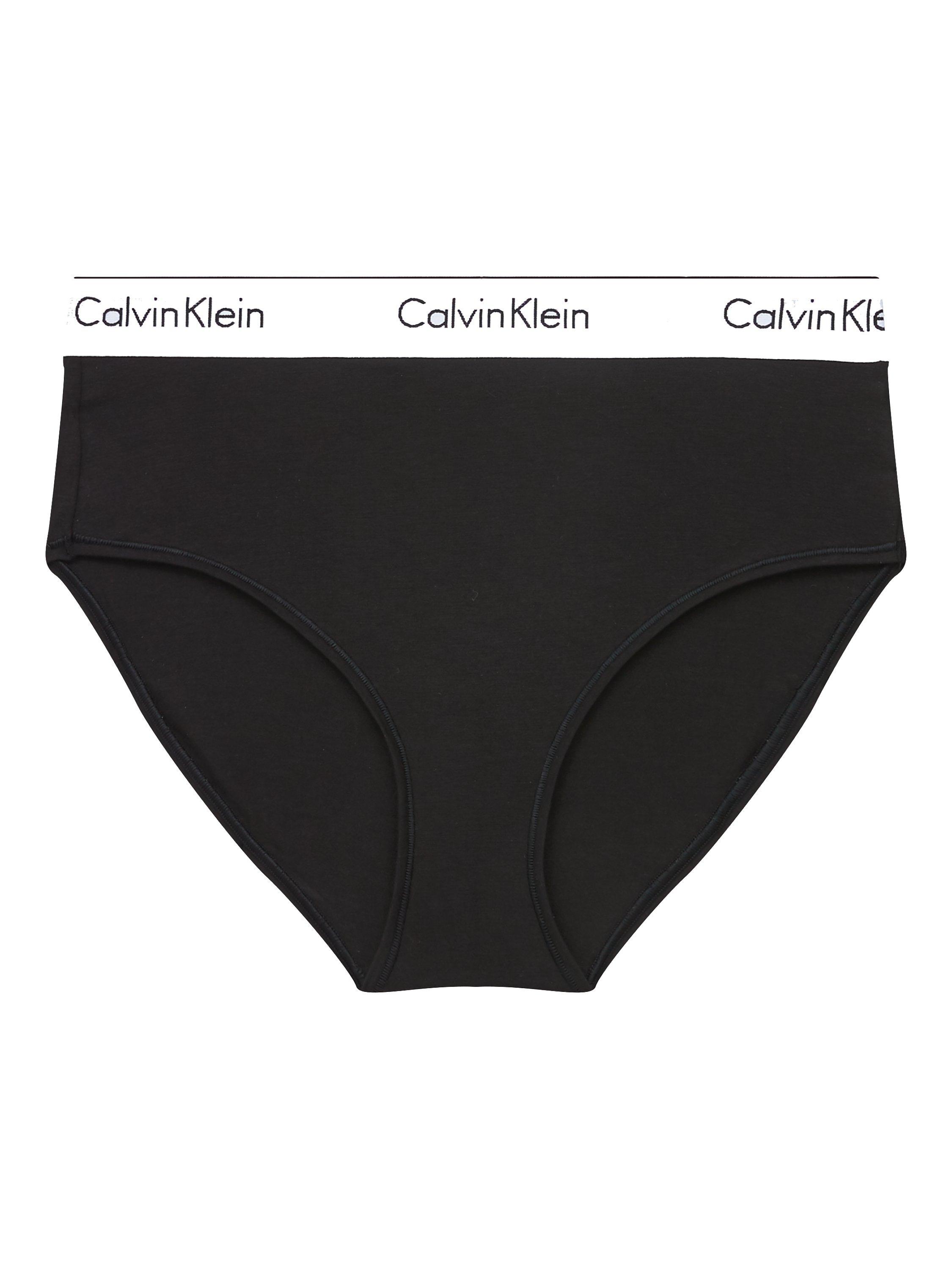 Calvin Klein Modern Cotton High Waisted Bikini Briefs, Black