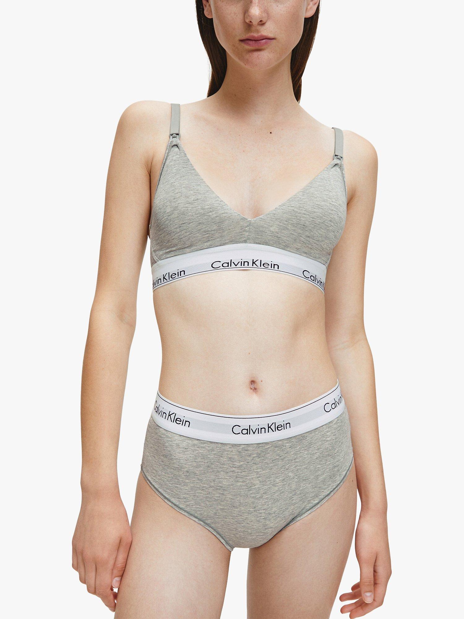 Calvin Klein Modern Cotton High Waisted Bikini Briefs, Grey Heather