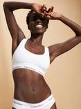 Calvin Klein Modern Cotton Racer Back Bralette, White
