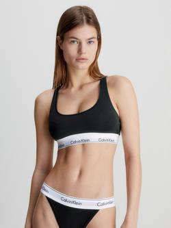 Calvin Klein Modern Cotton Racer Back Bralette, Black