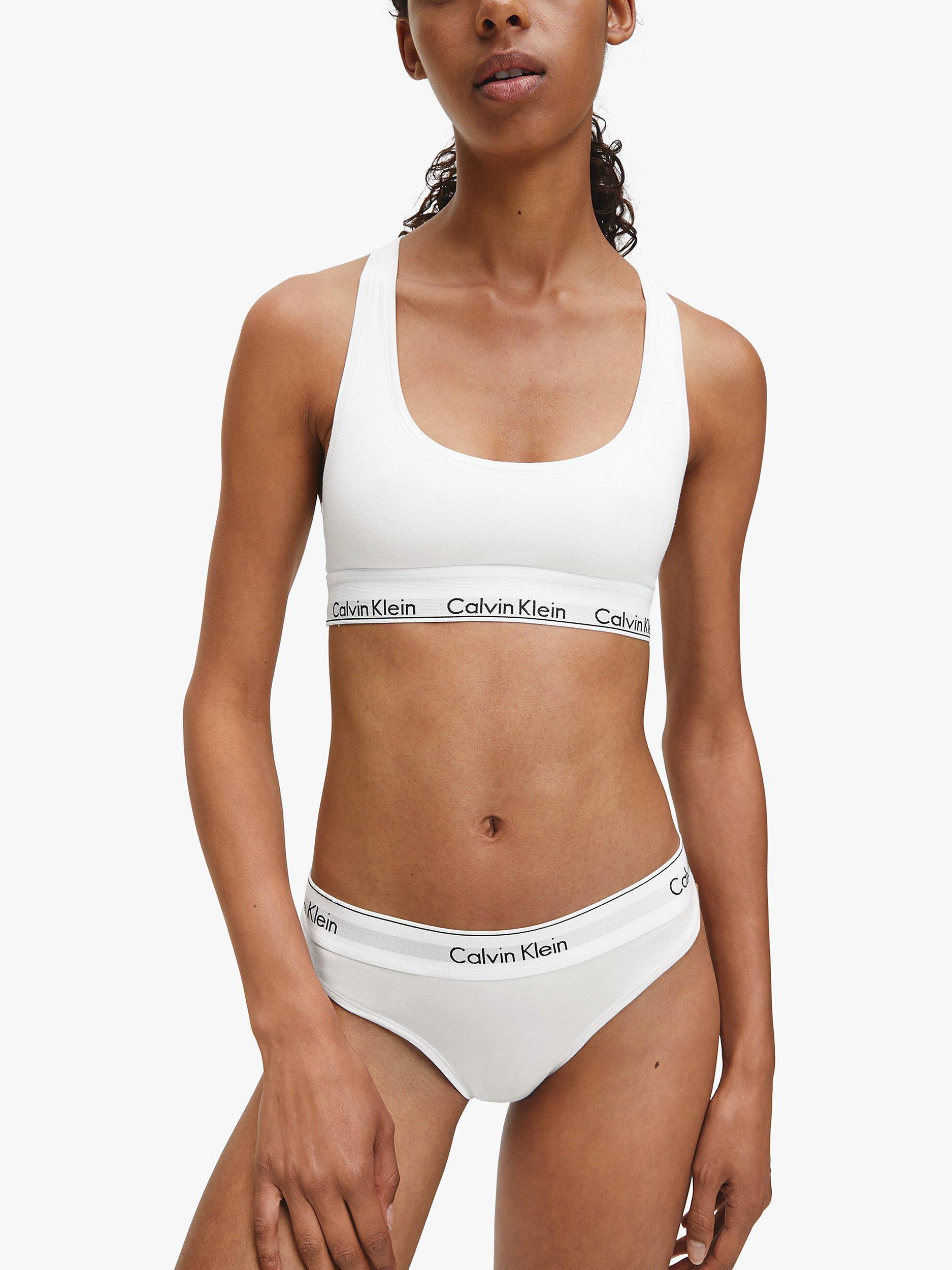 Calvin Klein Modern Cotton Thong, White, XS