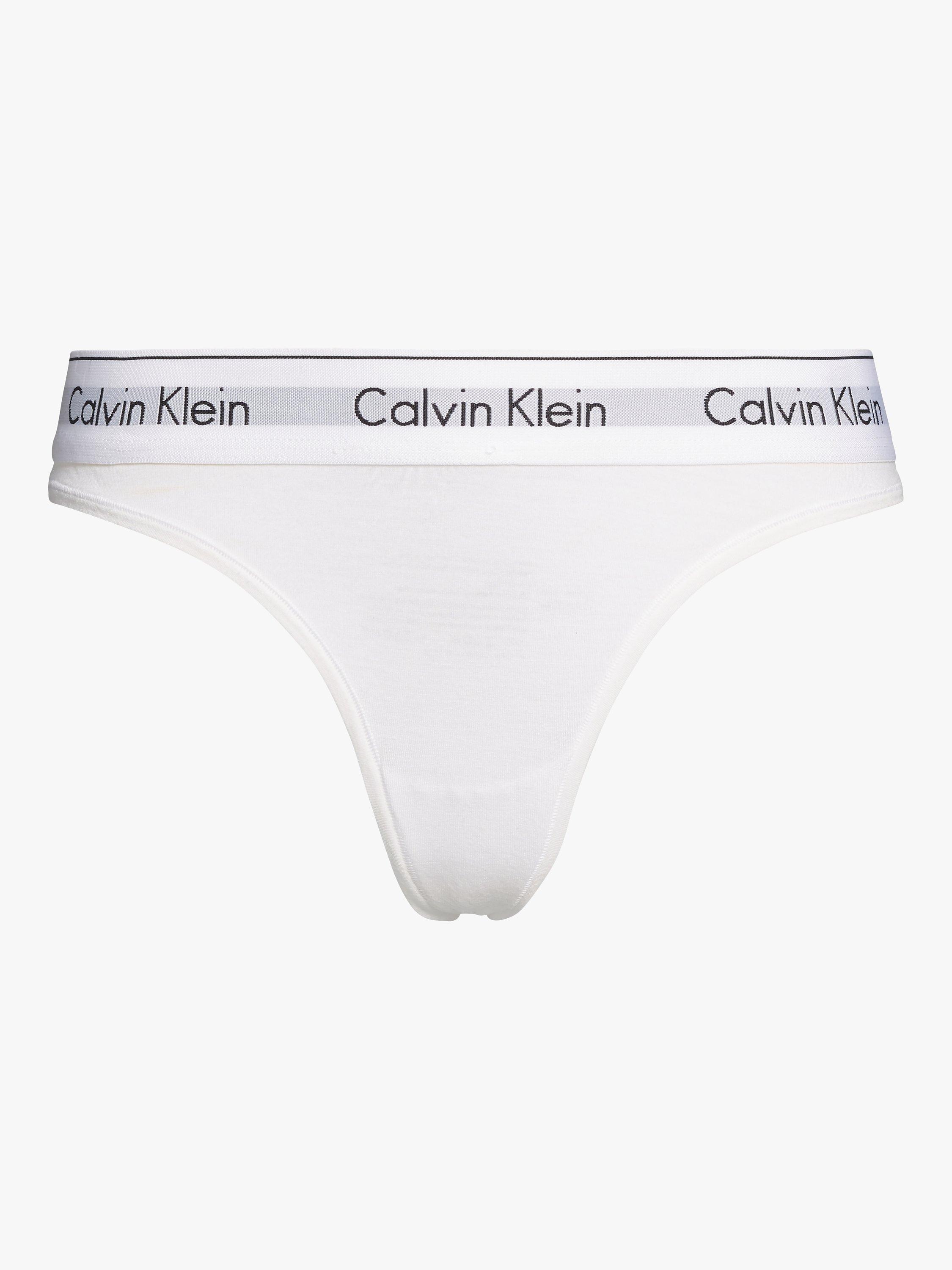 Calvin Klein Modern Cotton Thong, White, XS