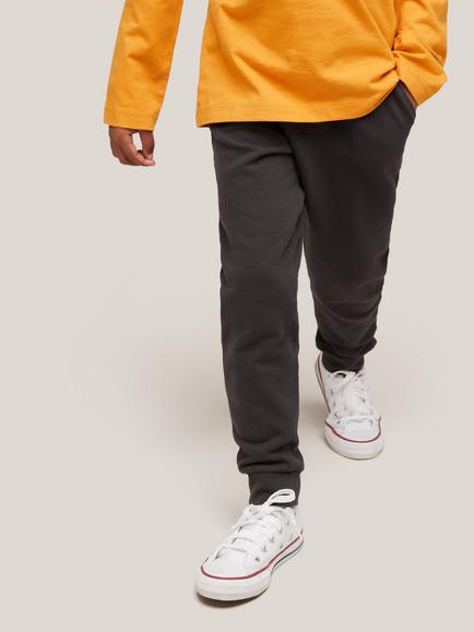 John Lewis Kids' Core Joggers, Pack of 2, Dark Grey/Sage Green, Charcoal/Khaki