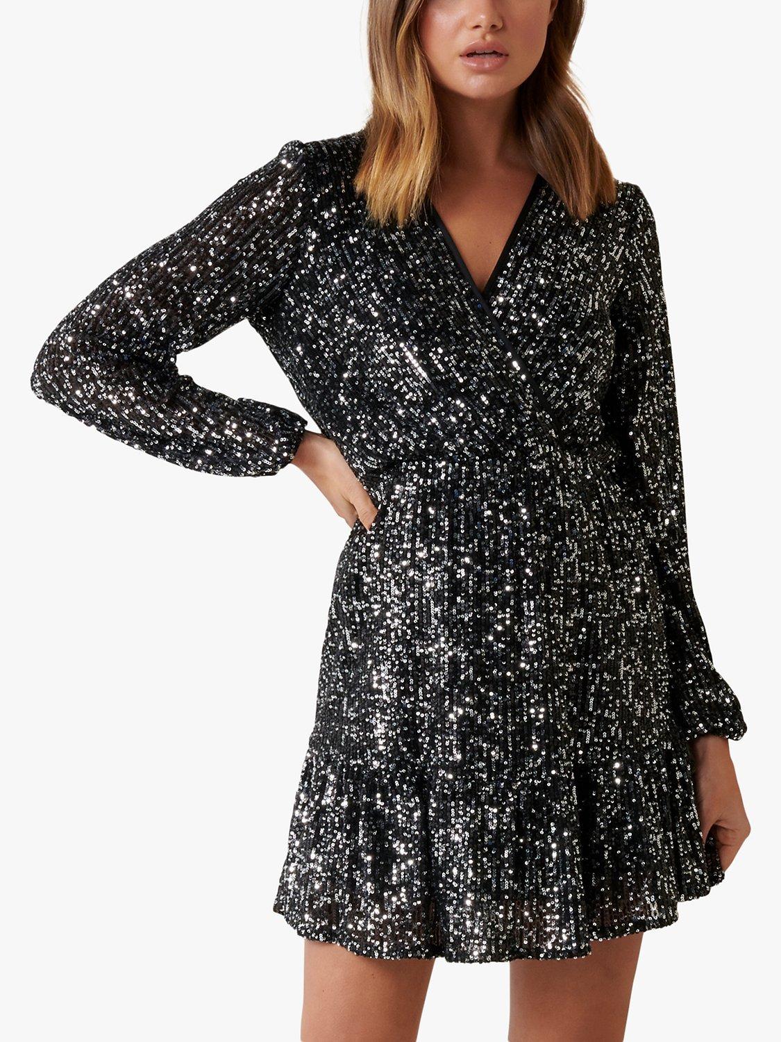 green emerald velvet dress Black Sequin Veronika Dress – Lucy Rose main image 0