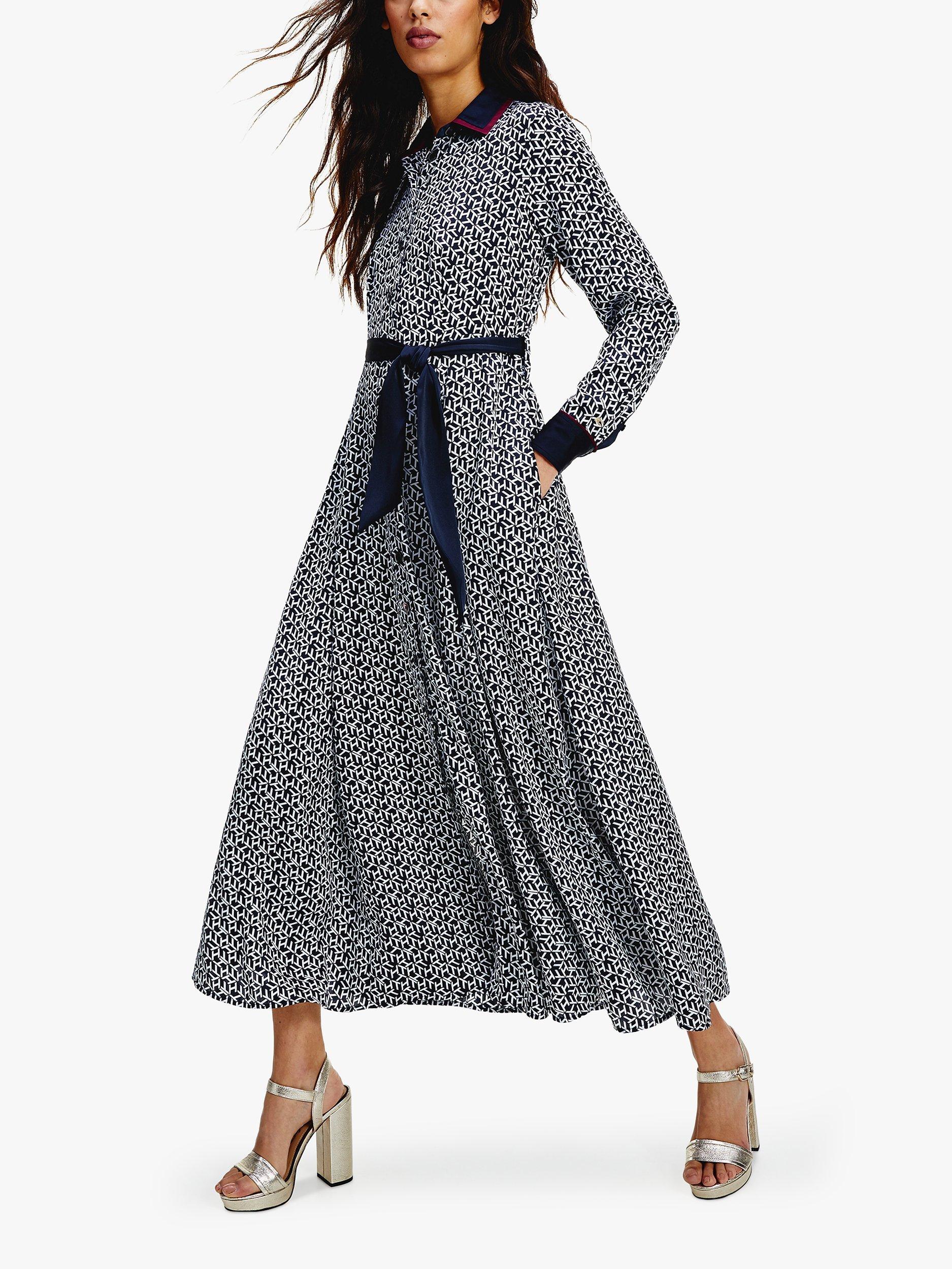 Tommy Hilfiger Maxi Shirt Dress, Blue/Multi