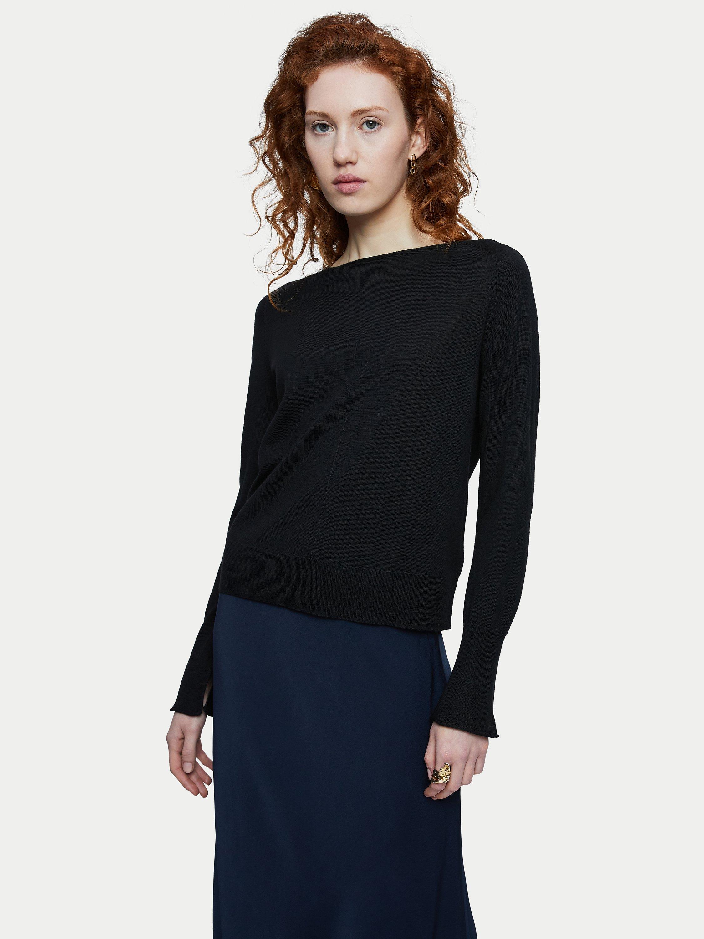 Jigsaw Merino Saddle Shoulder Crew Neck Jumper