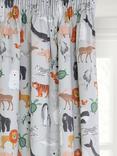 John Lewis World Map Print Pencil Pleat Blackout Children's Curtains, Multi