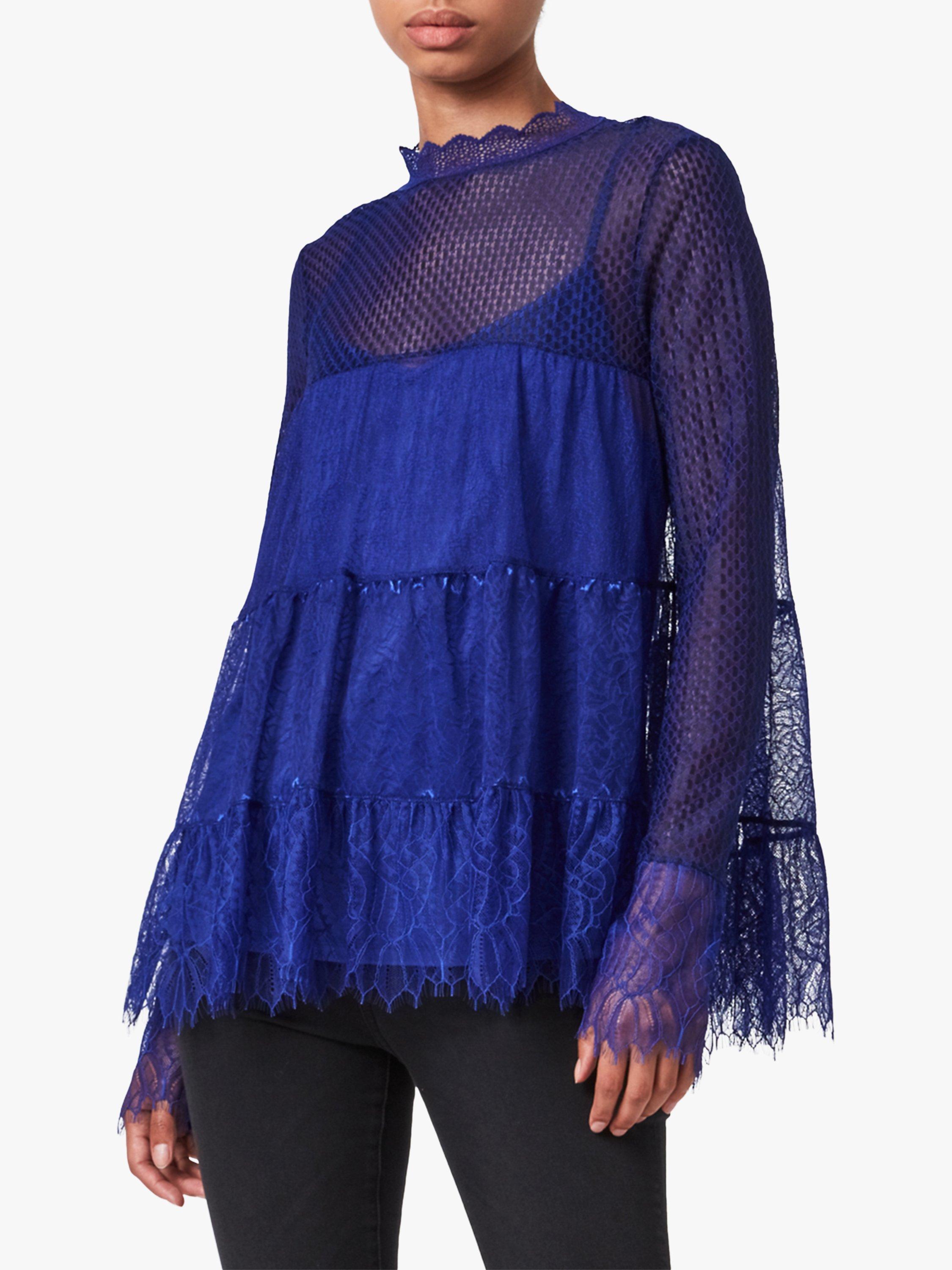 AllSaints Briella Tiered Lace Top