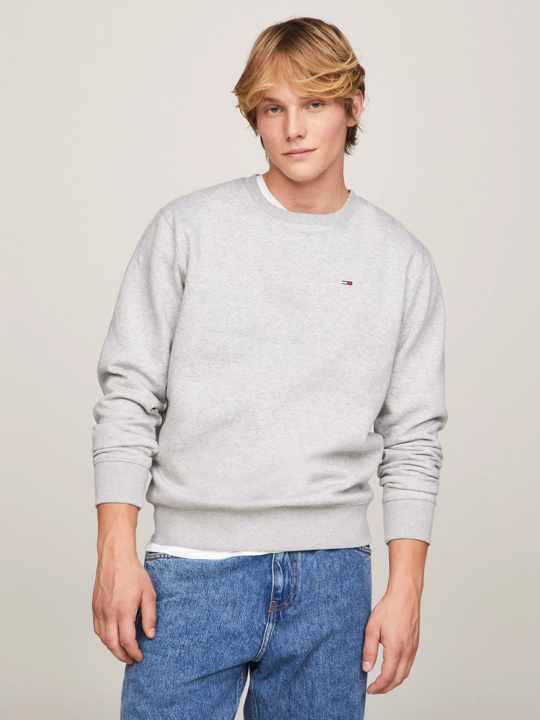 Men s Sweatshirts Hoodies Tommy Hilfiger Grey John Lewis Partners