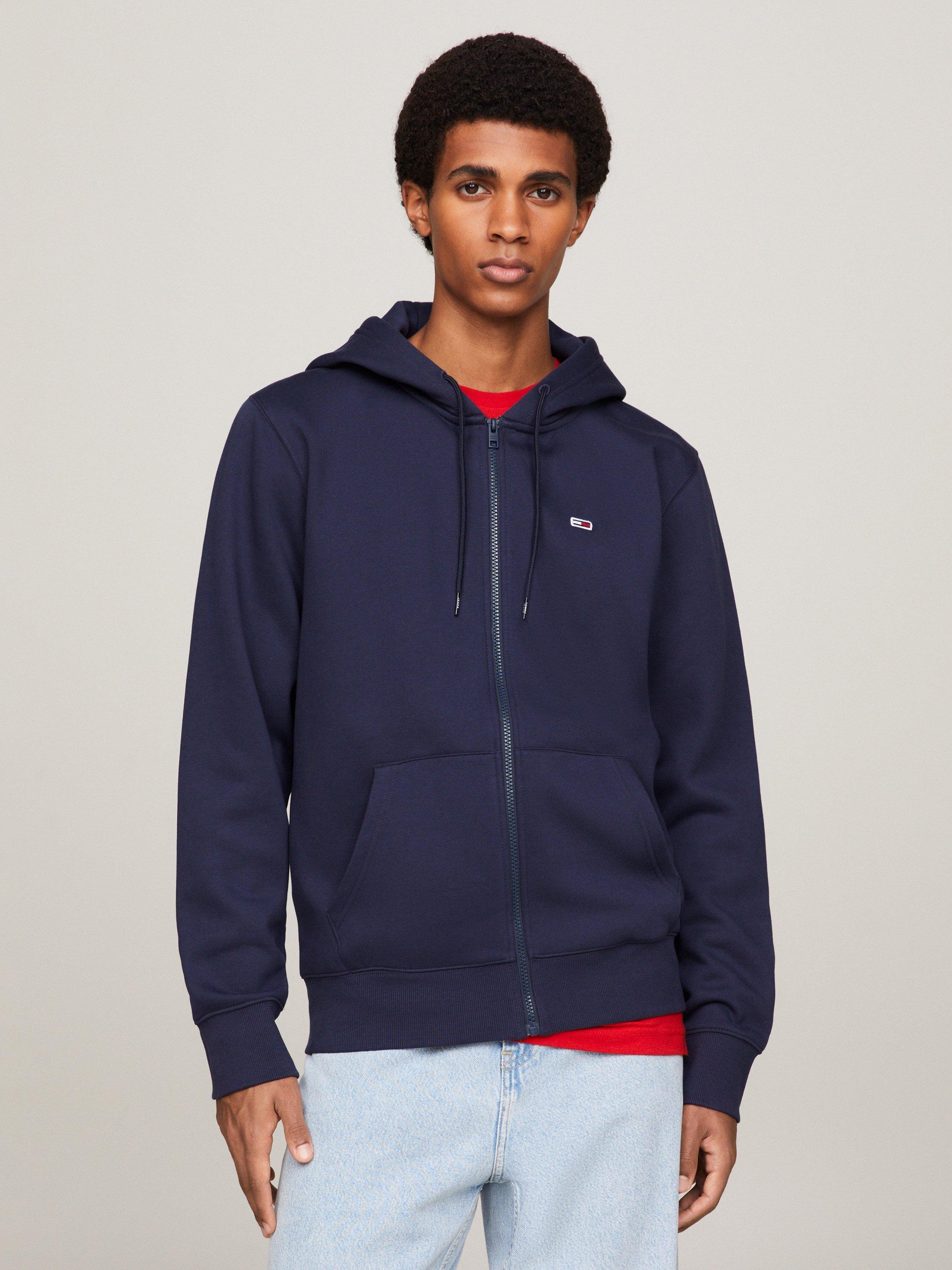 Tommy Jeans Zip Through Fleece Hoodie, Twilight Navy