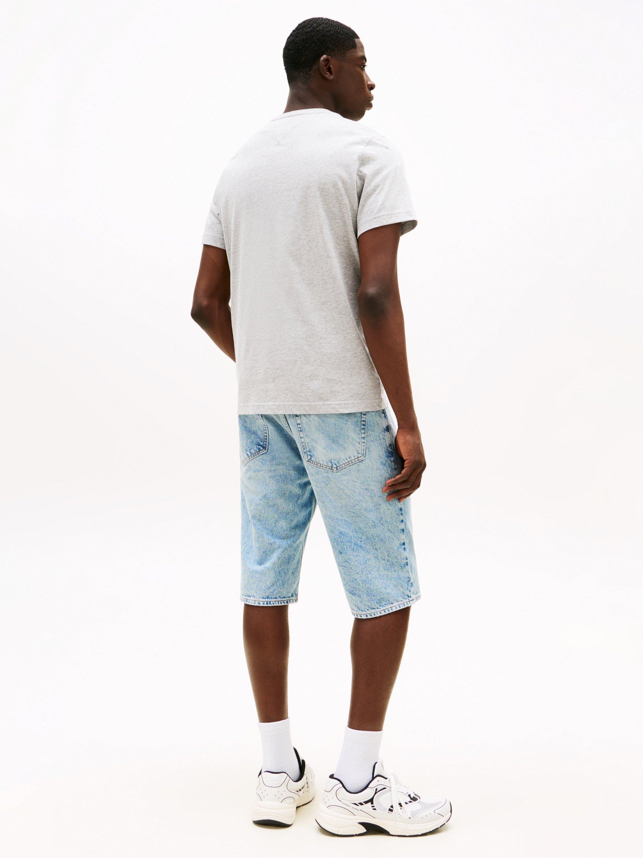 Product image 2 of 4, which shows Tommy Jeans Organic Cotton Crew Neck T-Shirt, Light Grey Heather, XS