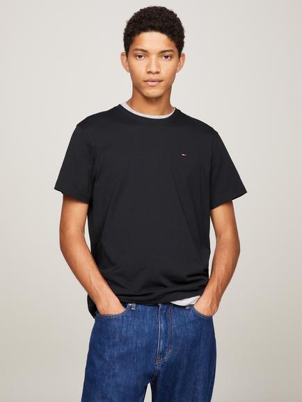 Tommy Jeans Organic Cotton Crew Neck T-Shirt, Tommy Black