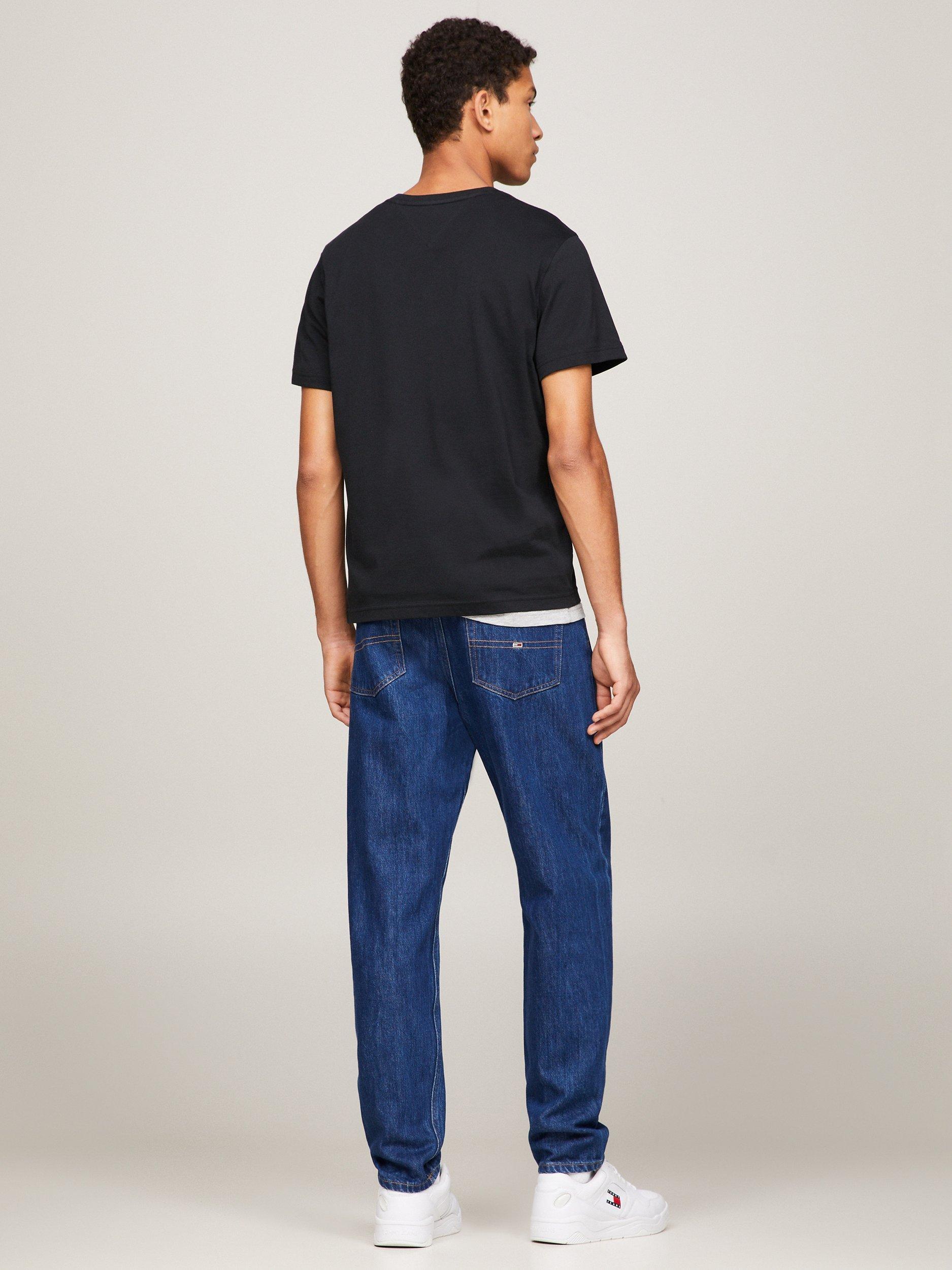 Product image 2 of 4, which shows Tommy Jeans Organic Cotton Crew Neck T-Shirt, Tommy Black, XS