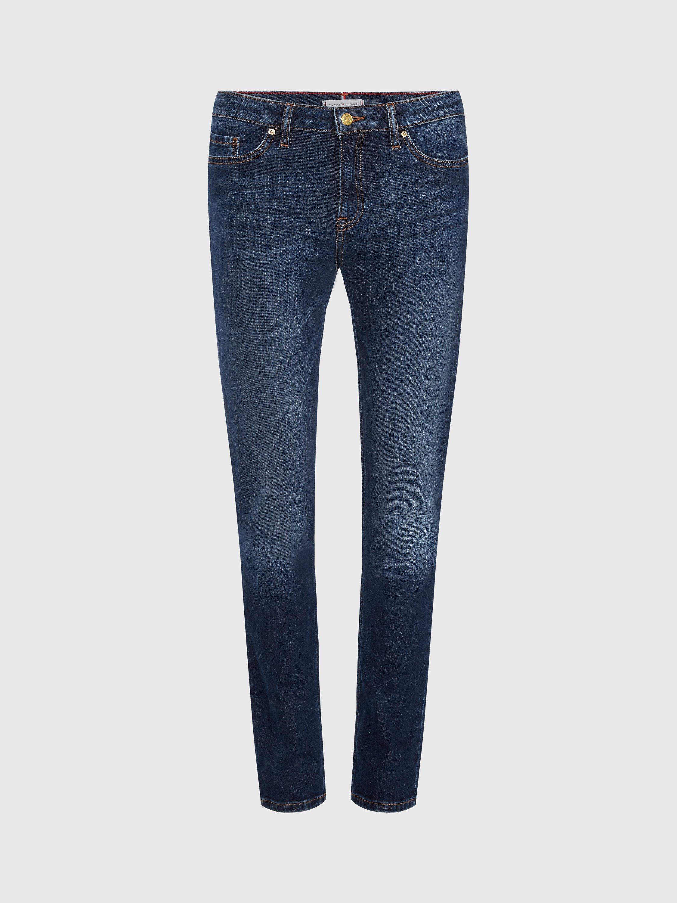 Product image 4 of 6, which shows Tommy Hilfiger Straight Fit Jeans, Absolute Blue Wash, 28S