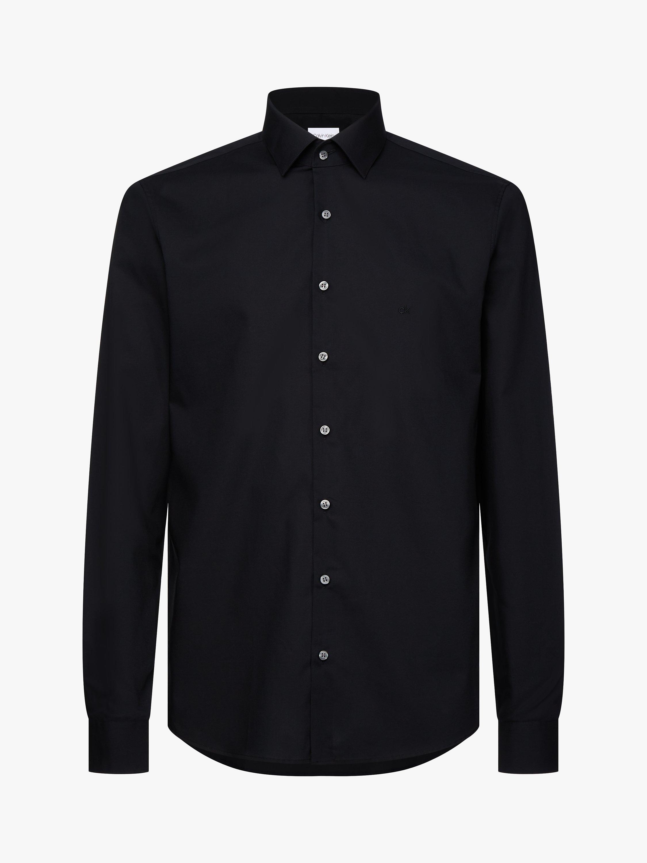Calvin Klein Poplin Slim Fit Shirt, Black
