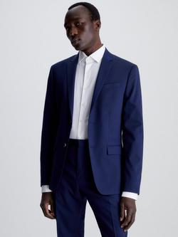 Calvin Klein Slim Fit Stretch Wool Blend Blazer - view 2, Ink Blue