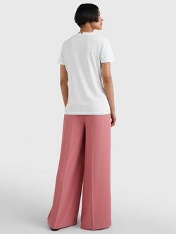 Tommy Hilfiger Crew Neck Logo T-Shirt - view 2, Classic White