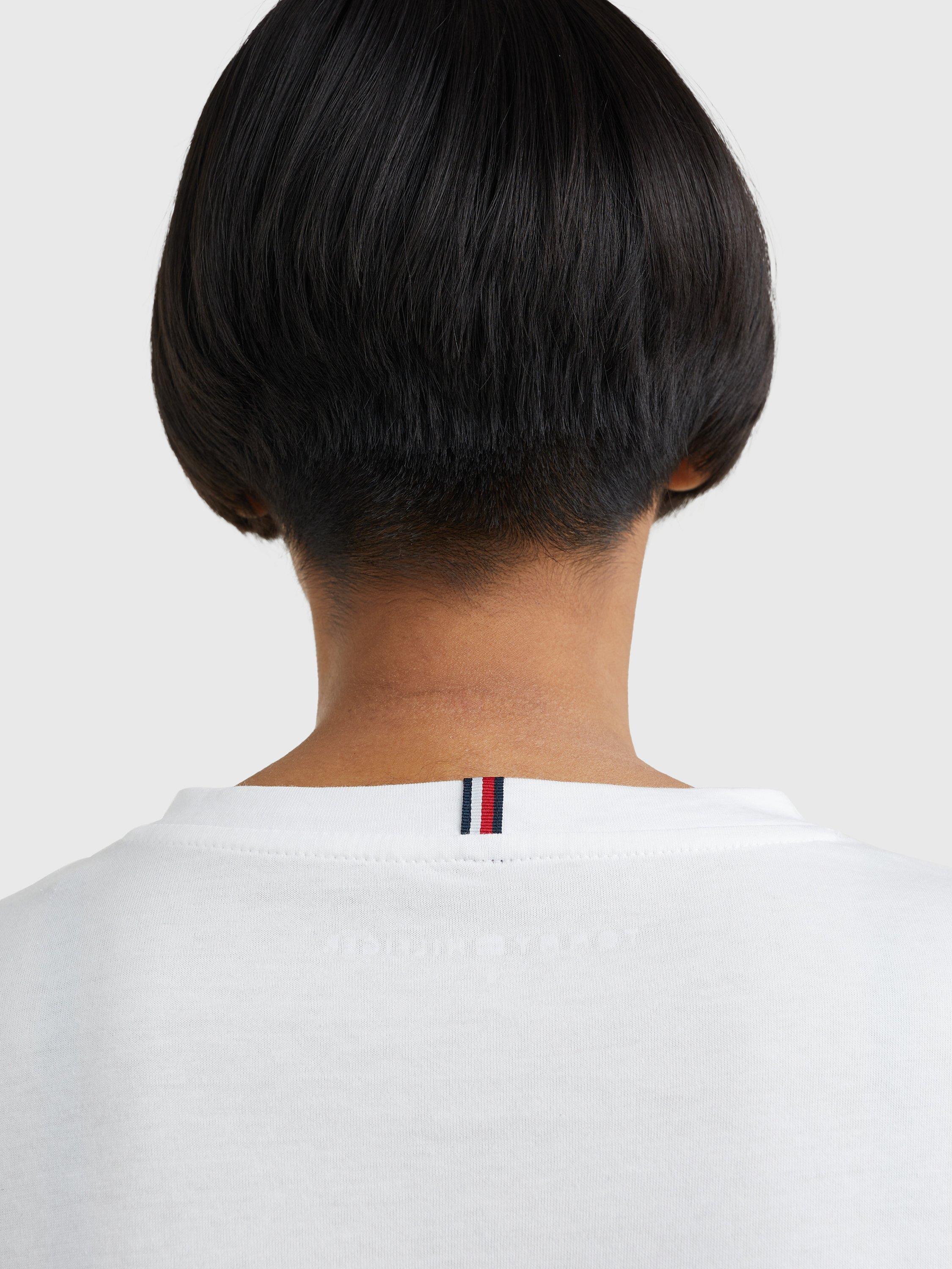Product image 3 of 4, which shows Tommy Hilfiger Crew Neck Logo T-Shirt, Classic White, XXL