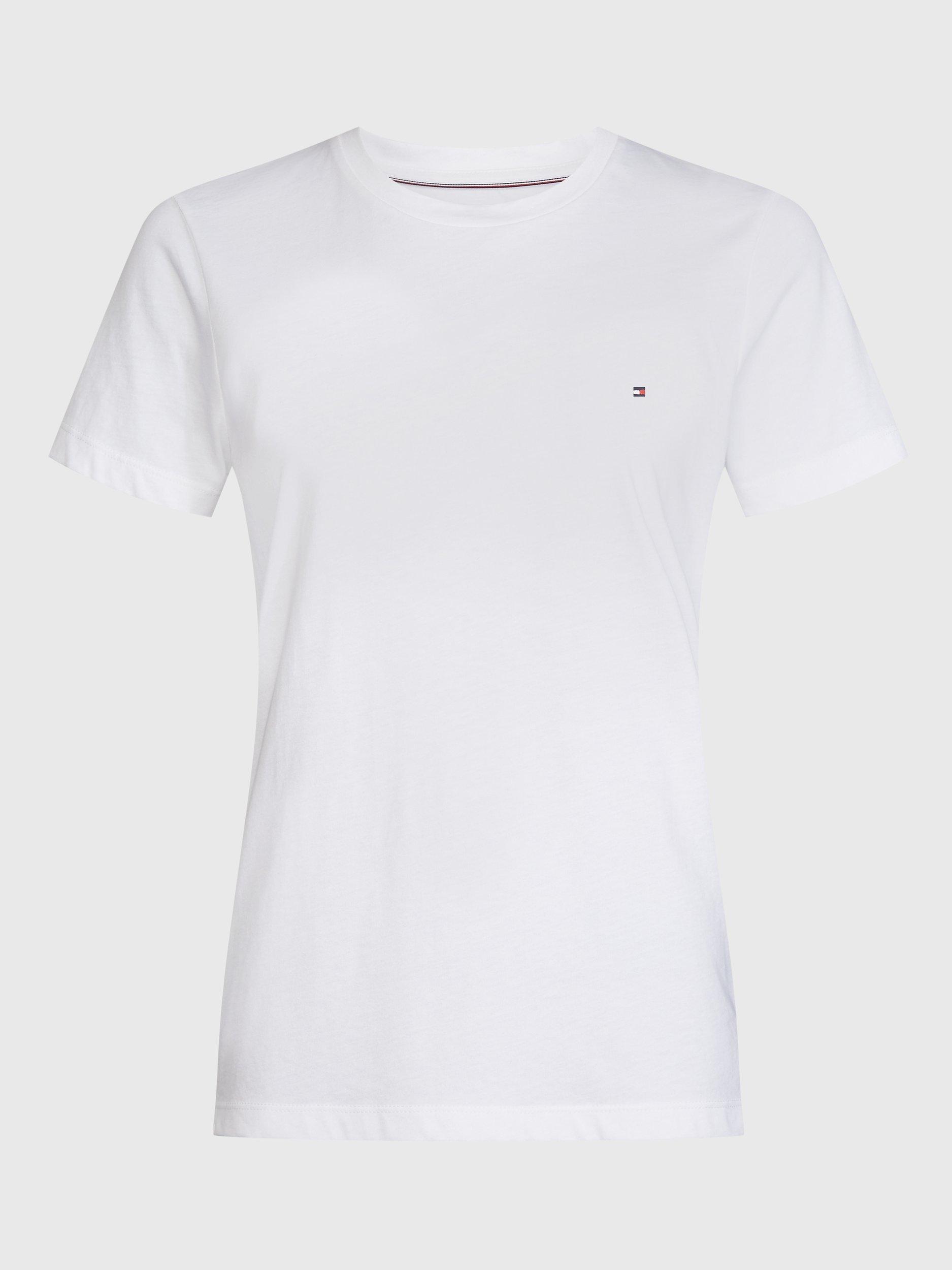 Product image 4 of 4, which shows Tommy Hilfiger Crew Neck Logo T-Shirt, Classic White, XXL