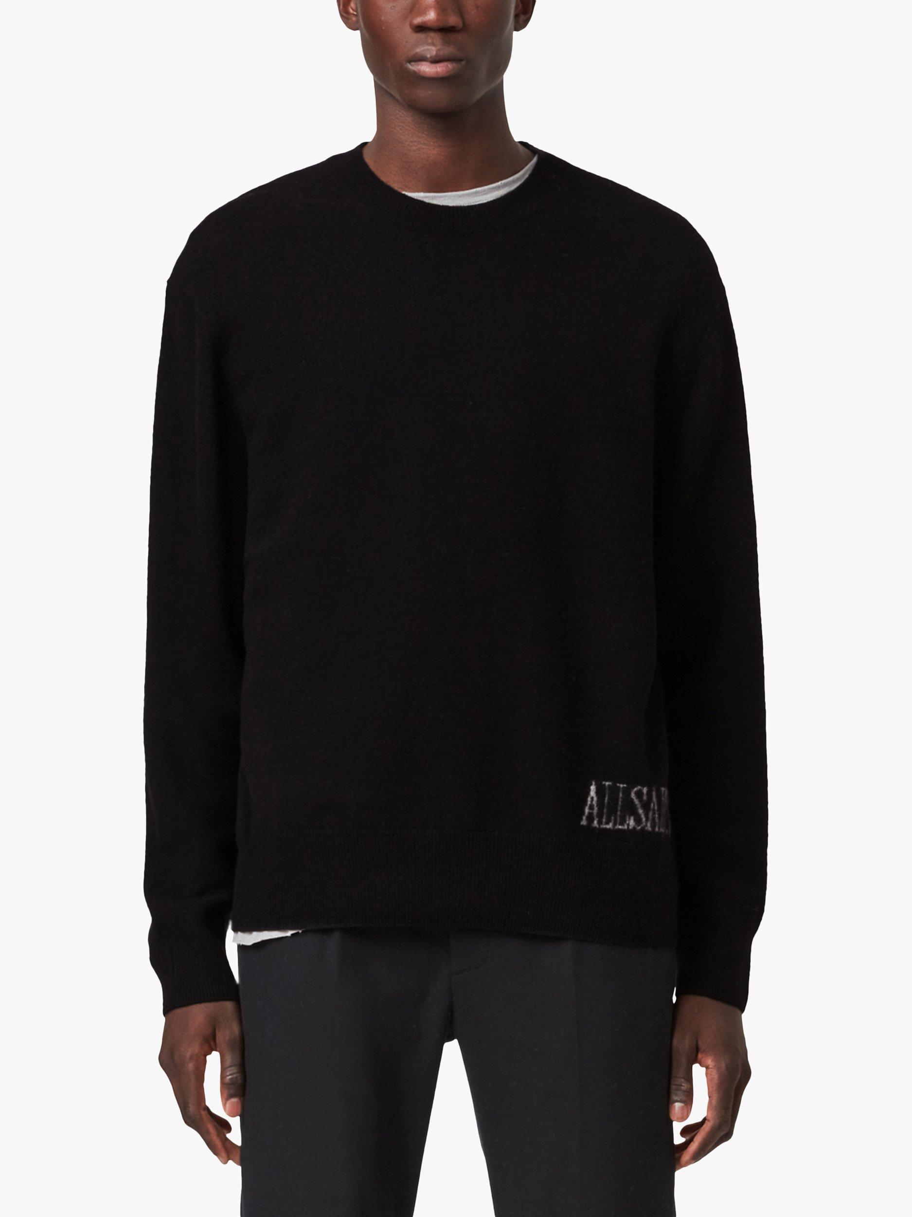 AllSaints Frame Crew Neck Knit, Black