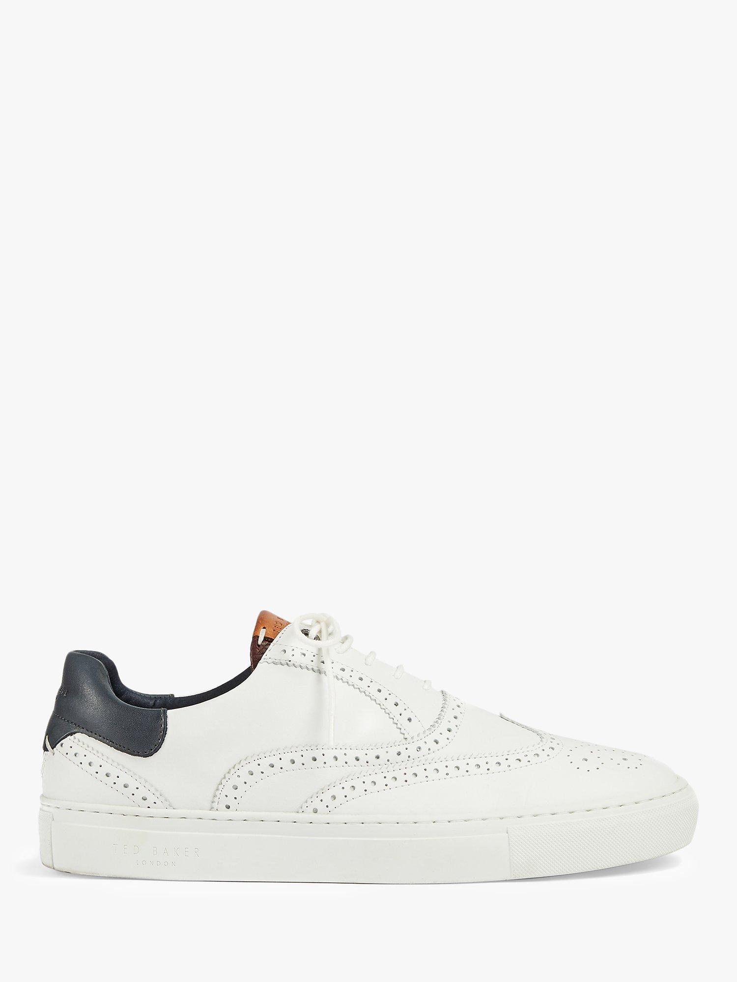 Ted Baker Dennton Leather Brogue Detail Trainers, White White