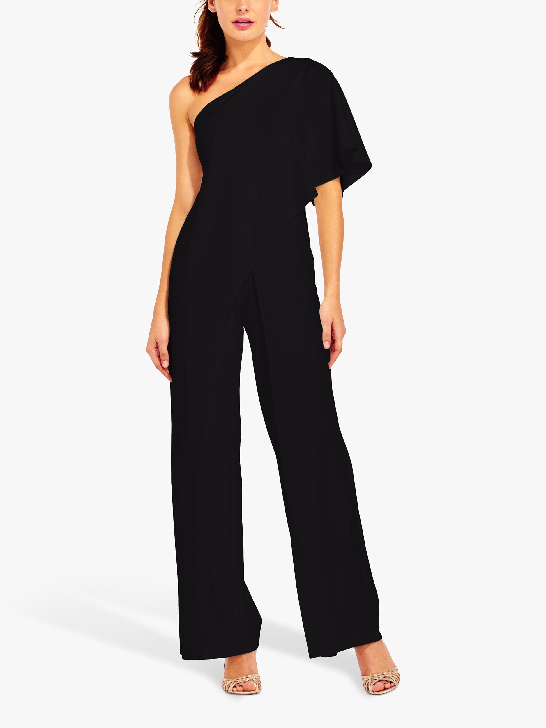 Adrianna Papell One Shoulder Jumpsuit Black