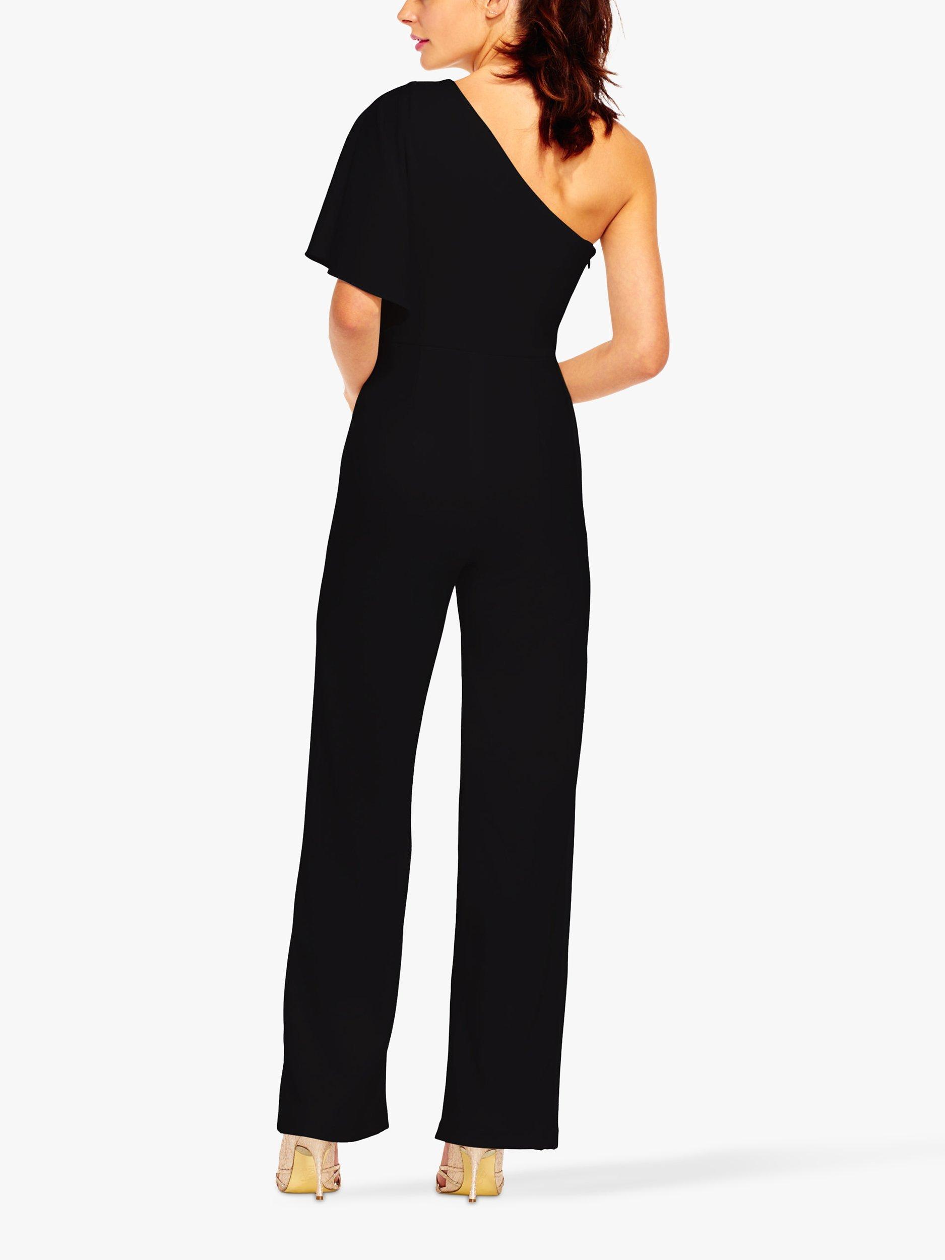 Product image 2 of 5, which shows Adrianna Papell One Shoulder Jumpsuit, Black, 6