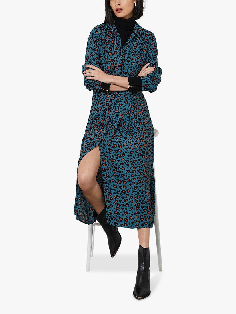 mint velvet green leopard print dress Lucille Edwardian Oxfords (Green/Black) – American Duchess