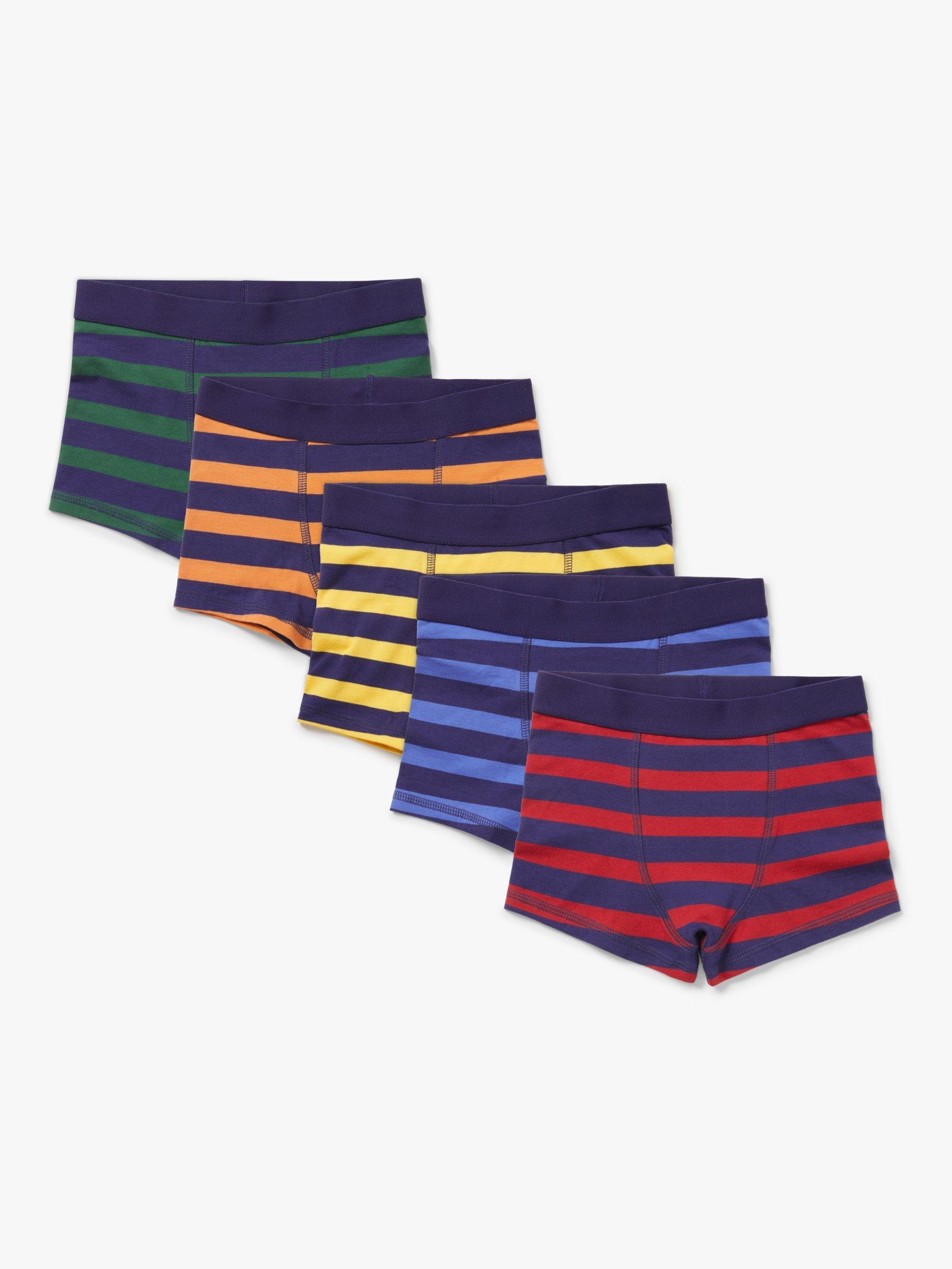 John Lewis Kids' Rugby Trunks, Pack of 5, Multi