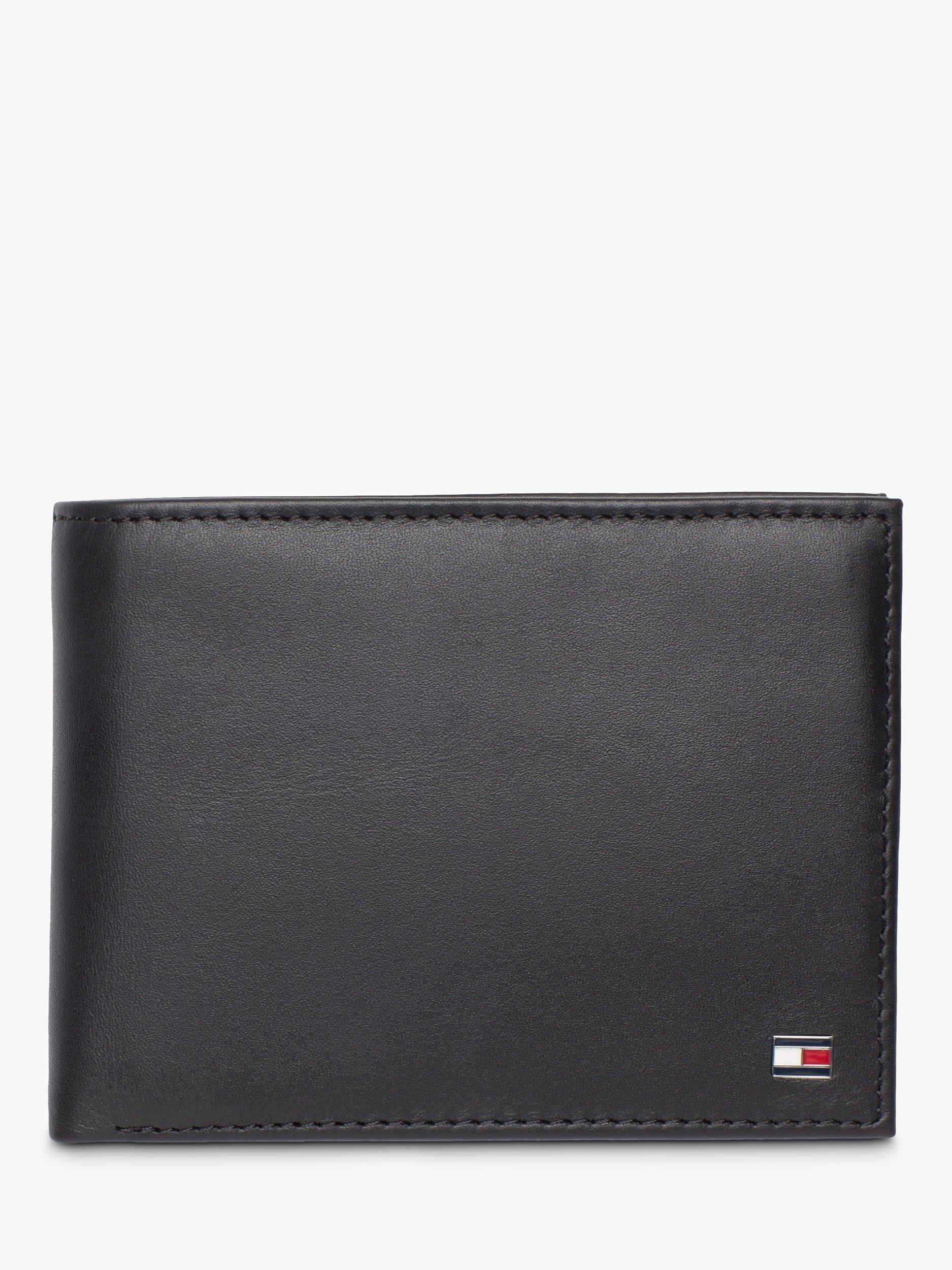 Tommy Hilfiger Eton Leather Flap Coin Wallet, Black