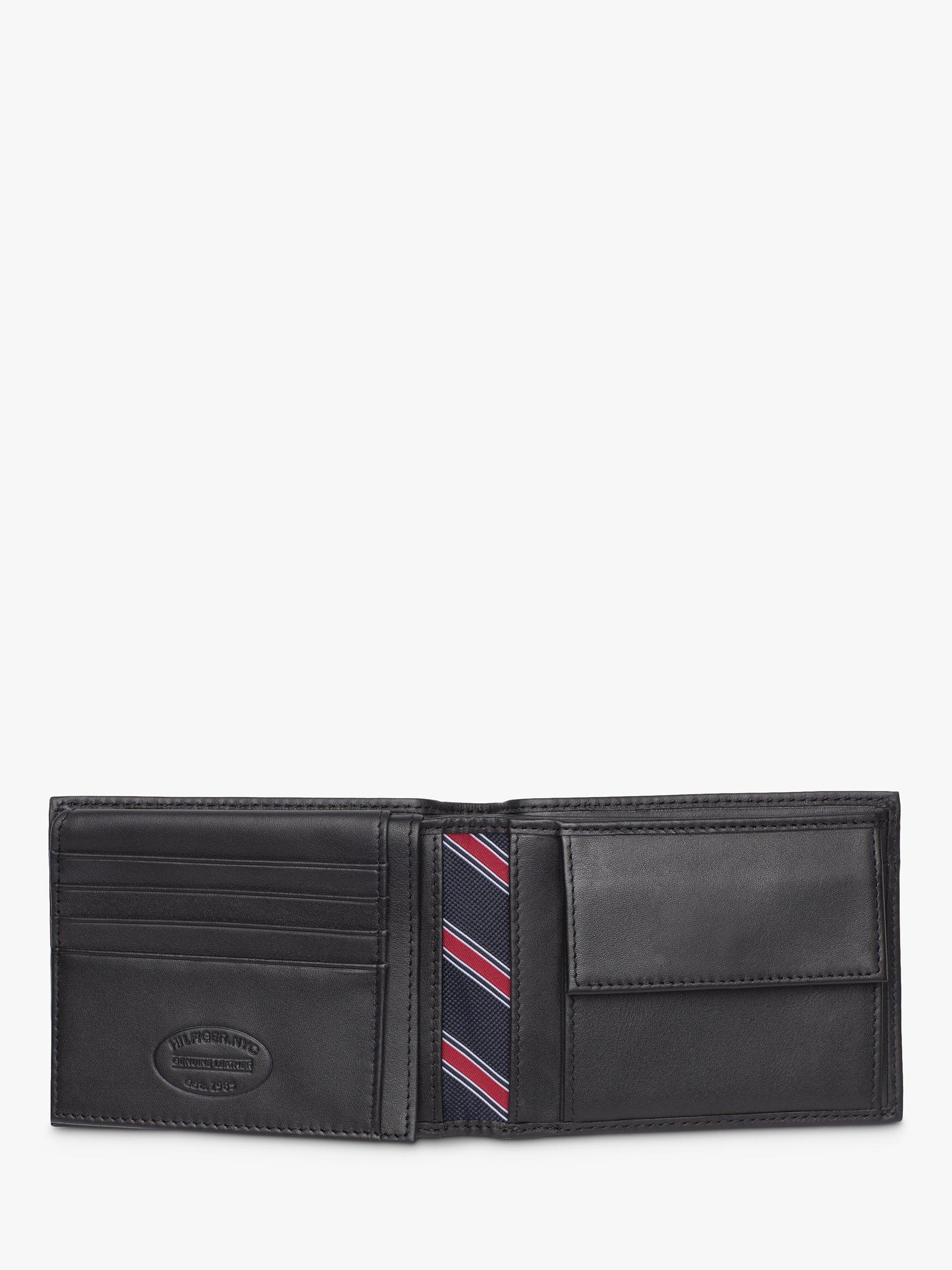 Tommy Hilfiger Eton Leather Flap Coin Wallet, Black