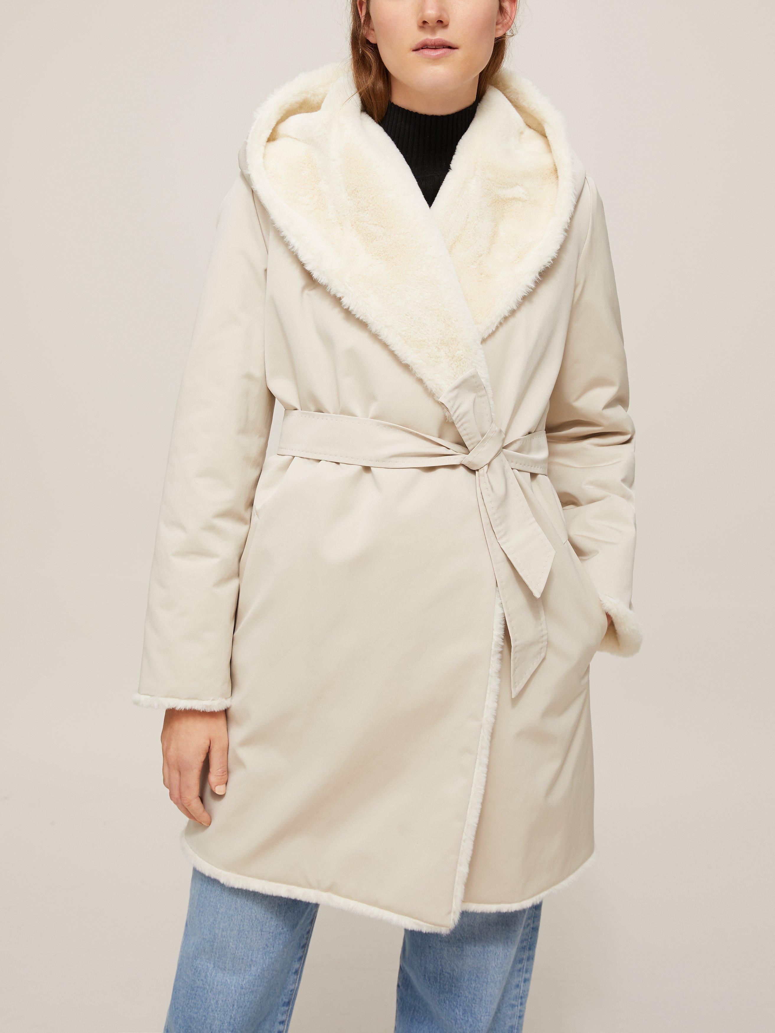 Max mara fur trimmed coat best sale