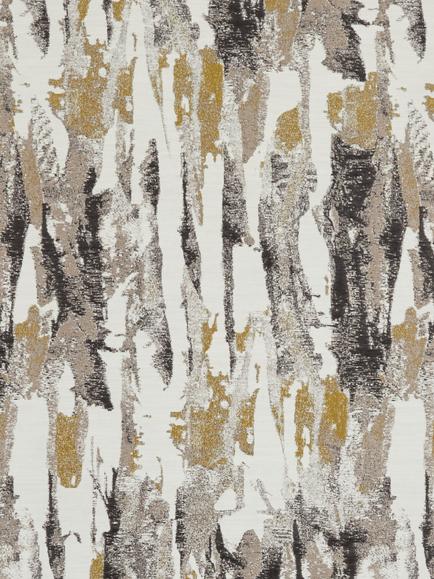 Harlequin Takara Pair Lined Eyelet Curtains, Mustard/Charcoal - view 2, Mustard/Charcoal