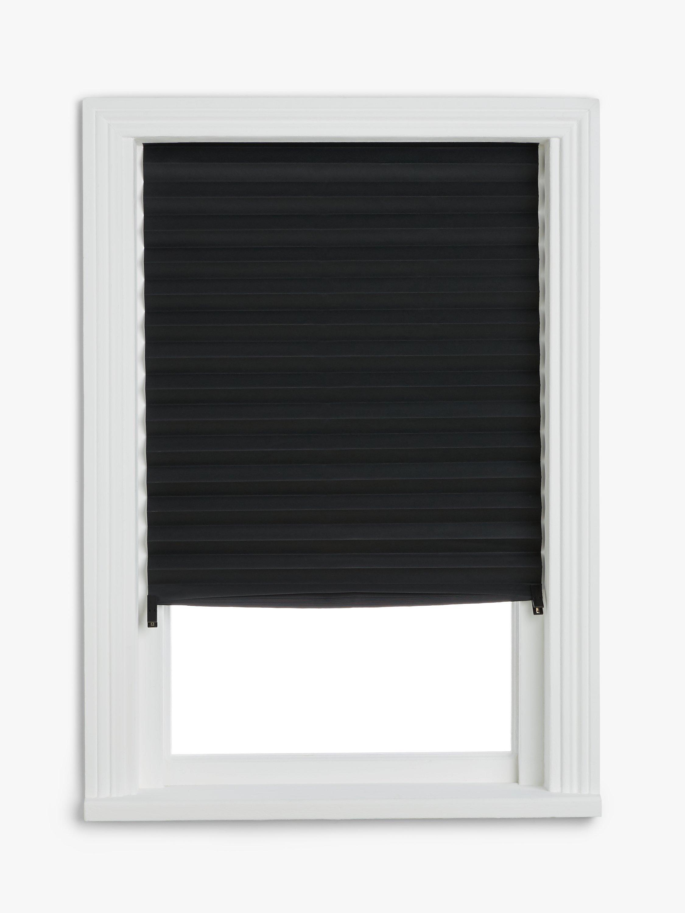 John Lewis ANYDAY Temporary Pleated Blackout Blind, Black