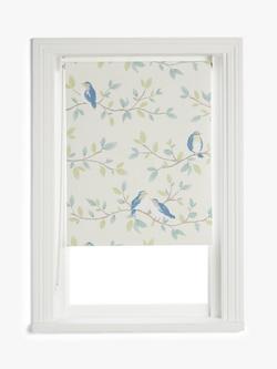 John Lewis Songbirds Blackout/Thermal Roller Blind, Greige, Greige