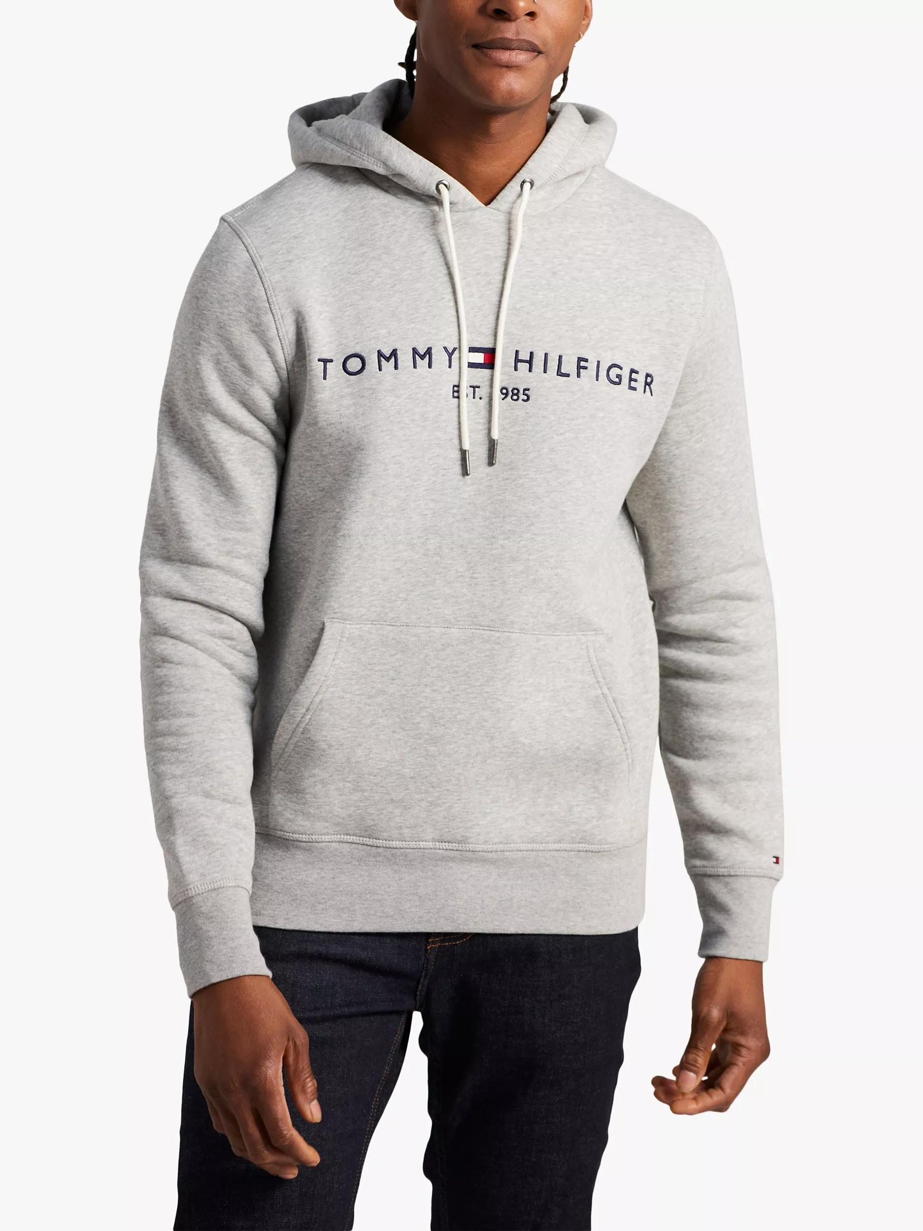 Men s Sweatshirts Hoodies Tommy Hilfiger Grey John Lewis Partners