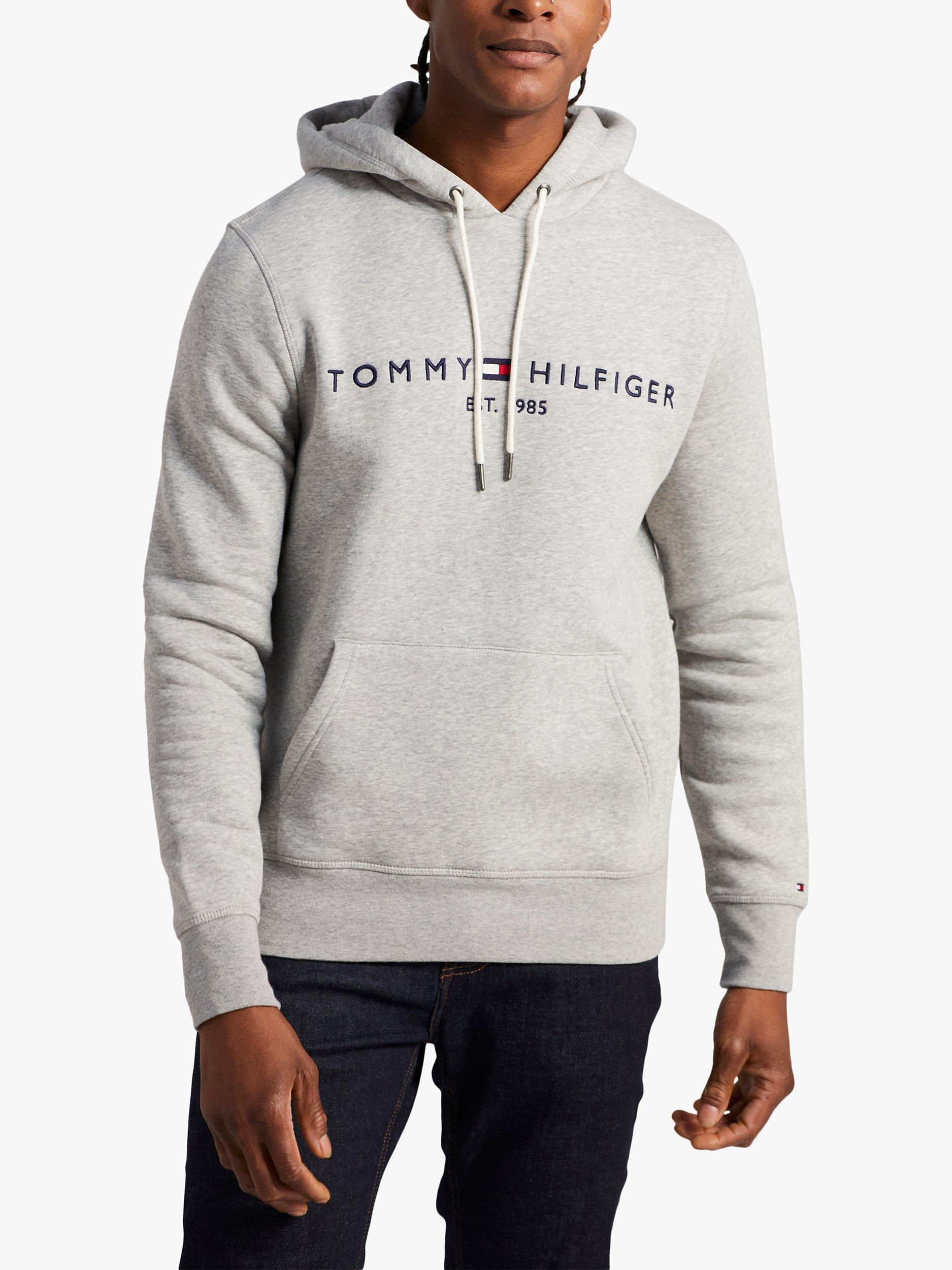 Gray tommy hilfiger hoodie hotsell